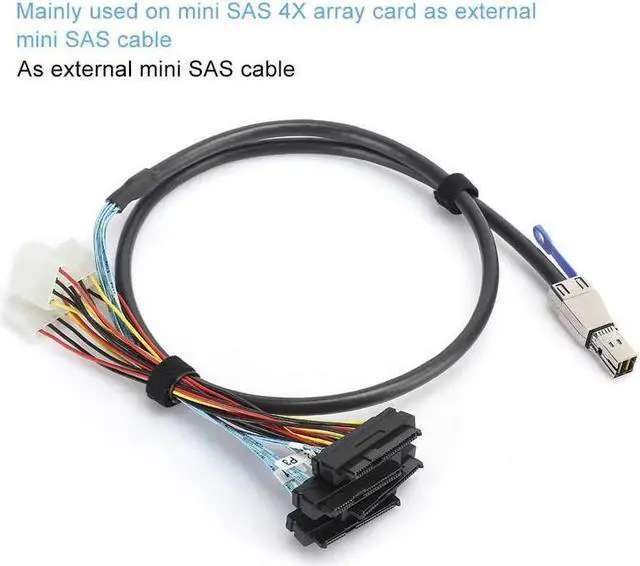 Alt view image 6 of 7 - External Hard Disk Cable Mini SAS SFF-8644 to SFF-8482 Server Computer Accessories 3.3ft/1m