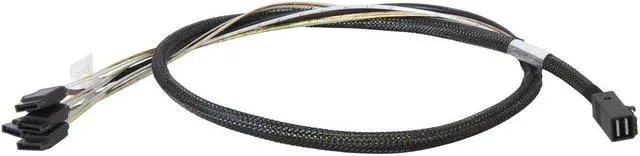 Alt view image 2 of 2 - 80CM Internal Cable SFF8643 to x4 SATA HDD (mini SAS HD to SATA data port)