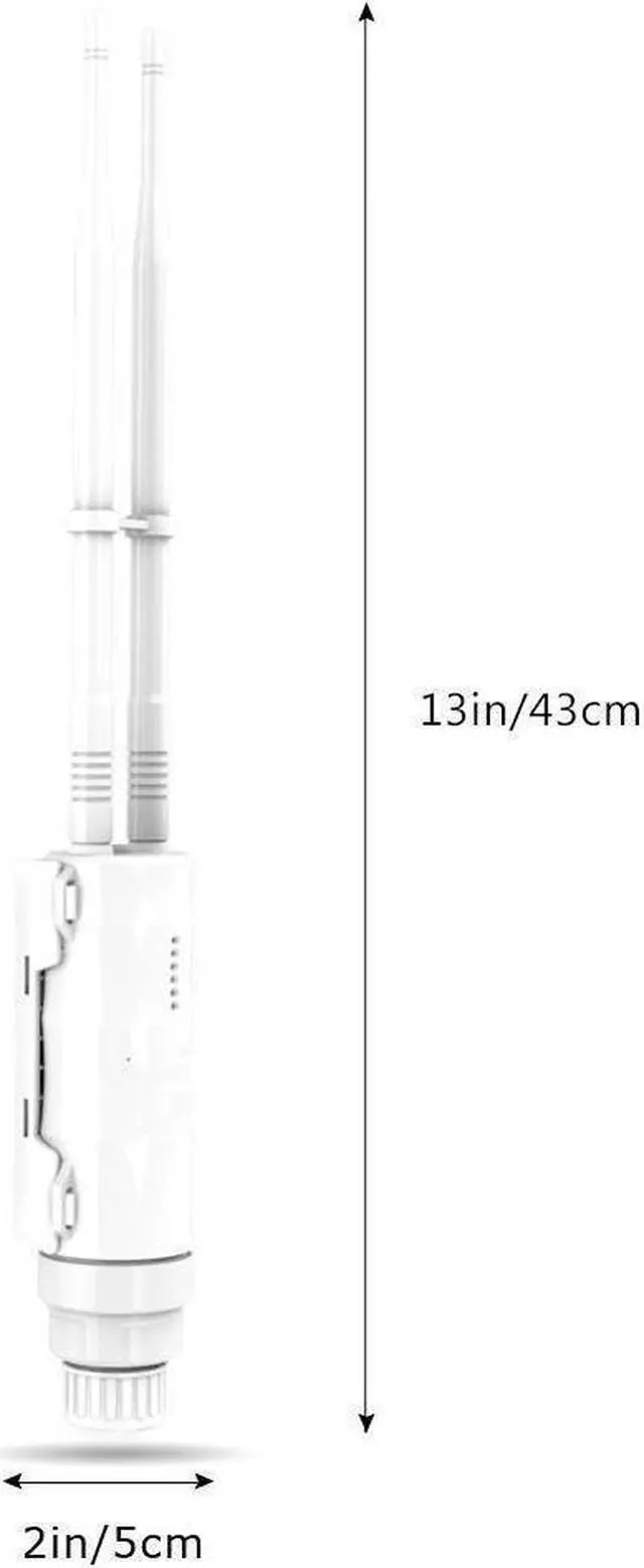 Alt view image 2 of 5 - 2.4G 300Mbps High Power Wi-Fi Outdoor CPE/Access Point/Repeater/Range Extender With 1000mW Omni-directional Antennas, Passive PoE, 15KV ESD, 4KV Lightning Protection