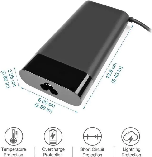 Alt view image 5 of 5 - New 135W 19.5V 6.9A AC Adapter Charger for HP Spectre 15 x360 omen 15 17 Pavilion Gaming 15 17 L15534-001 TPN-DA11 TPN-CA13 Power Supply Cord