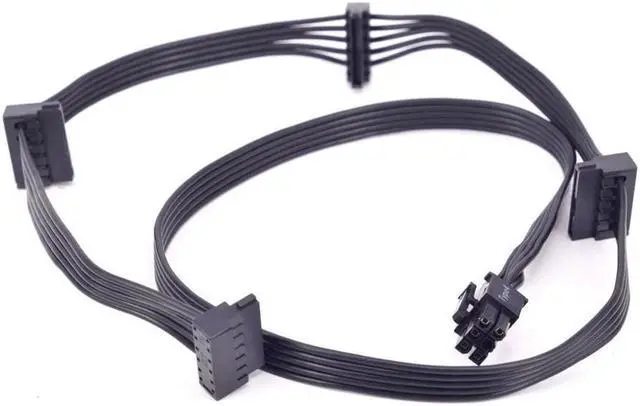 Main image of 6Pin Male 1 to 4 SATA 15Pin PCIe Power Supply Cable GPU Minning Cable for RMX RMi SF CS CX HXi TX Serial PSU RM650X RM750X/850X/650i/750i SF450/600/750 CS450M/550M/650M/750M
