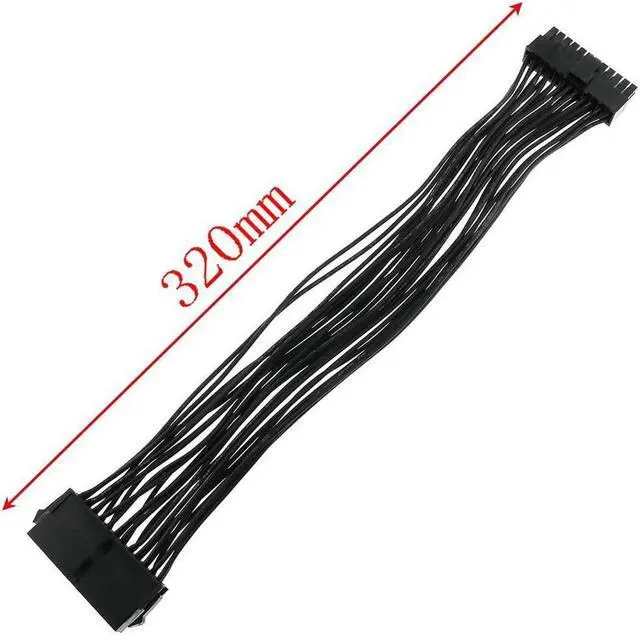 Alt view image 3 of 6 - ATX 24 Pin Extension Cable Lead 24 Pin Male to 24 Pin Female ATX Power Supply PSU Extension Cable Extender for Motherboard 32cm/12.6Inch