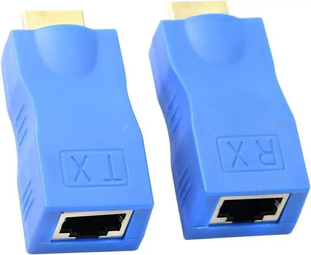 Main image of HDMI Extender,HDMI to RJ45 Network Cable Extender Converter Repeater Over Cat 5e /6 /6e1080p up to 30m Extender for HDTV PS4 STB 4K 2K, Request Pure Copper Cat 5e /6 //6e Wire- Not Support HDCP