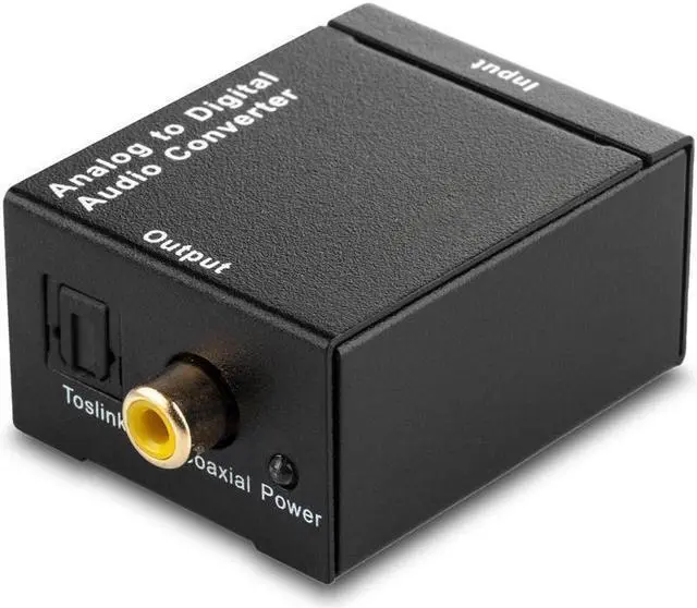 Alt view image 5 of 5 - Musou RCA Analog to Digital Optical Toslink Coaxial Audio Converter Adapter with Optical Cable