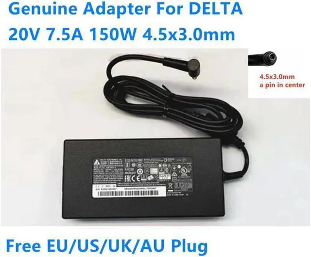 Main image of 20V 7.5A 150W 4.5x3.0mm DELTA ADP-150CH D Power Supply AC Adapter For M.SI GF76 Laptop Charger