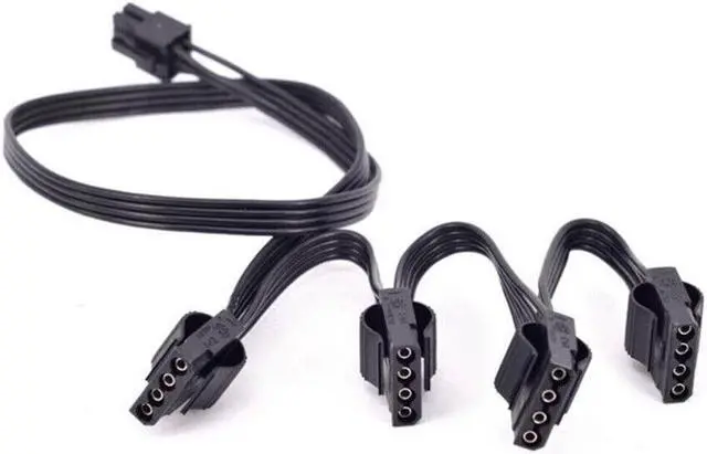 Alt view image 2 of 5 - PCIe 6Pin 1 to 4 IDE Molex 4Pin Power Supply Cable for C.ORSAIR CS CX HX RM Series CS450M CS550M CS650M CS750M CS850M CX450M CX650MX CX750M HX1050 HX850 HX750 HX650 RM450 RM550 RM650 RM750 RM850