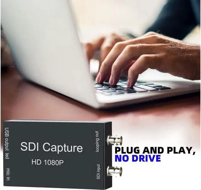 Alt view image 2 of 7 - SDI to USB Capture Card Video Converter Adapter 1080P SDI Input to USB 3.0 Output for Live Streaming Mini Converter SDI-Compatible Video and Audio to ComputersPlug and Play