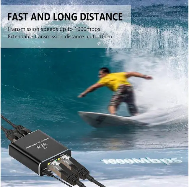Alt view image 5 of 6 - Ethernet Splitter High Speed Gigabit, 1000Mbps Ethernet Splitter 1 to 3[3 Devices Simultaneous Networking], RJ45 Splitter Adapter with USB Power Cable, Internet Splitter for Cat5/5e/6/7/8 Cable
