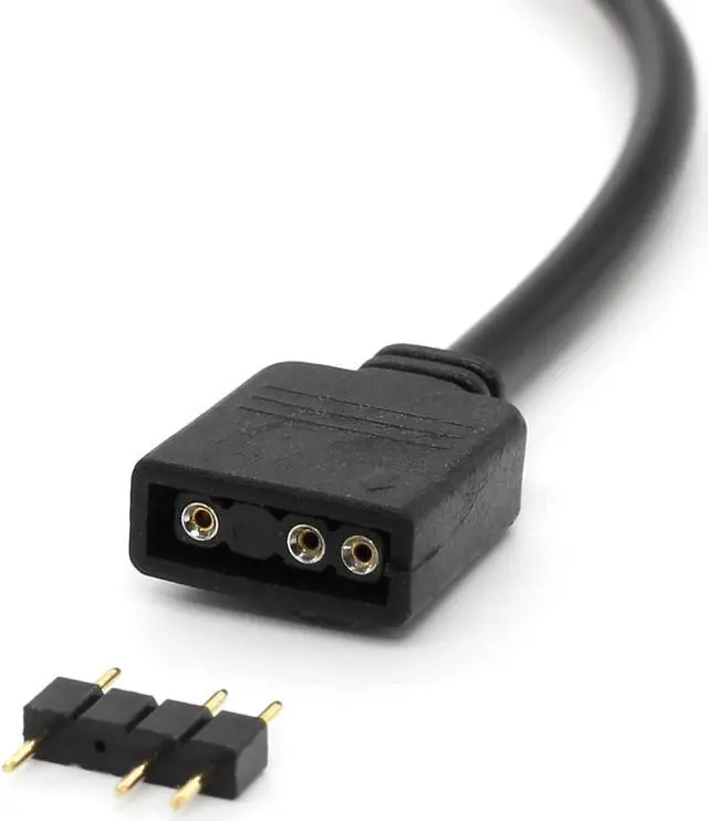 Alt view image 6 of 7 - ARGB Splitter Cable, 5V 3 Pin Addressable RGB Splitter Cable with SM 3 Pin Male Connector for Computer Chassis, 1 to Dual ARGB Cable, 11.8 Inches, 2 Pack (1 to 2 ARGB Spliter Cable (Male))