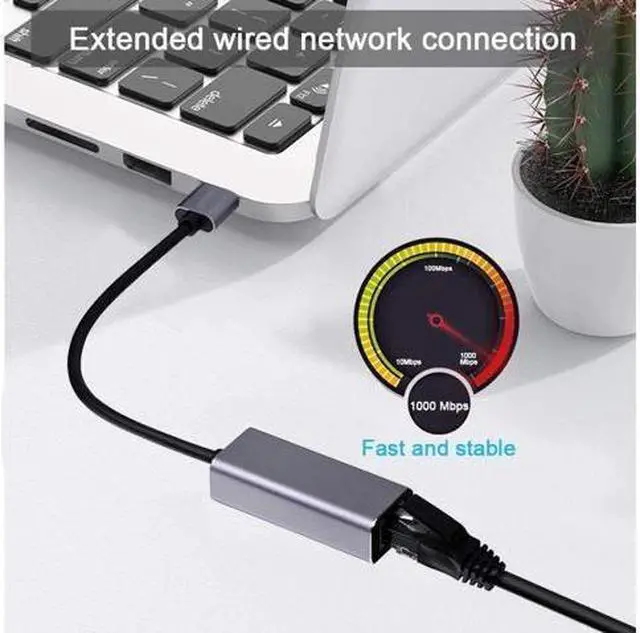 Alt view image 4 of 7 - BUCIER USBA to Ethernet Adapter Gigabit Ethernet Internet Connector USB 3.0 AM to RJ 45 LAN Network Hub 10/100/1000 Mbps Supports Win7 /8/10 Mac OS Linux Vista