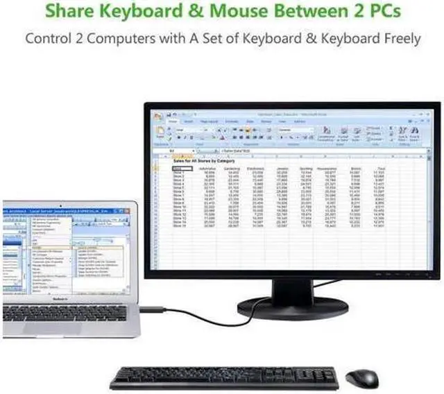 Alt view image 3 of 4 - BUCIER UGREEN USB Data Transfer Cable USB 2.0 Transfer Data Easy Link Cable for Windows Mac Data transferring from PC to PC Black 2m