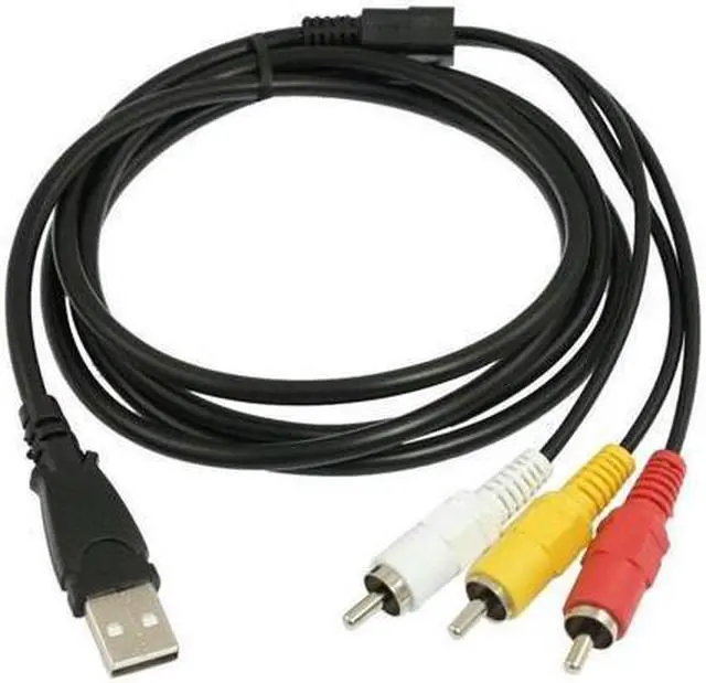 Alt view image 3 of 3 - BUCIER 3-RCA to USB AUX ADAPTER AUDIO VIDEO AV CONVERTER CABLE CORD LINK RGB