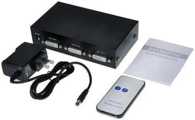Alt view image 7 of 7 - BUCIER DVI Switch Box, 2 in 1 Out DVI Selector for PC Laptop DVR Projector HDTV DVI Port Devices, Support 1920x1440, 165Mhz Bandwidth