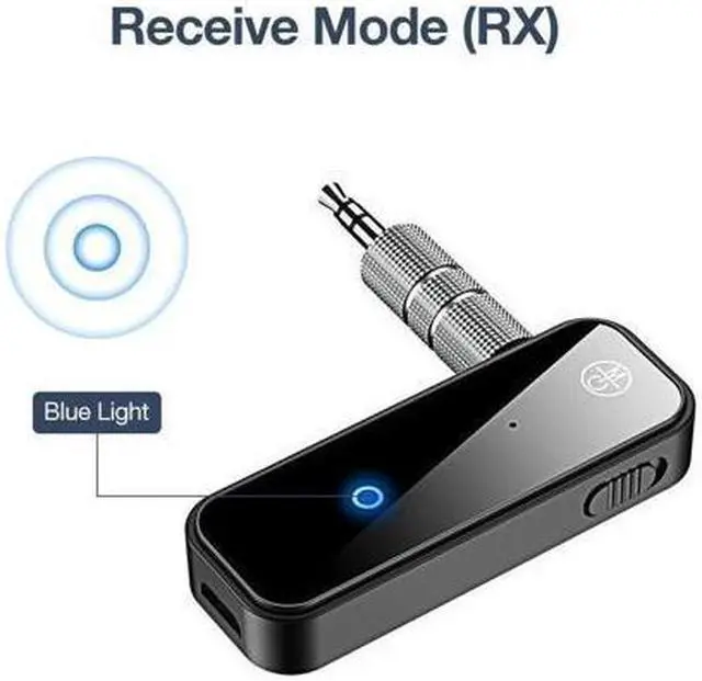 Alt view image 3 of 7 - BUCIER USB Wireless Bluetooth 5.0 Transmitter Receiver 2in1 Audio Adapter 3.5mm Aux Car
