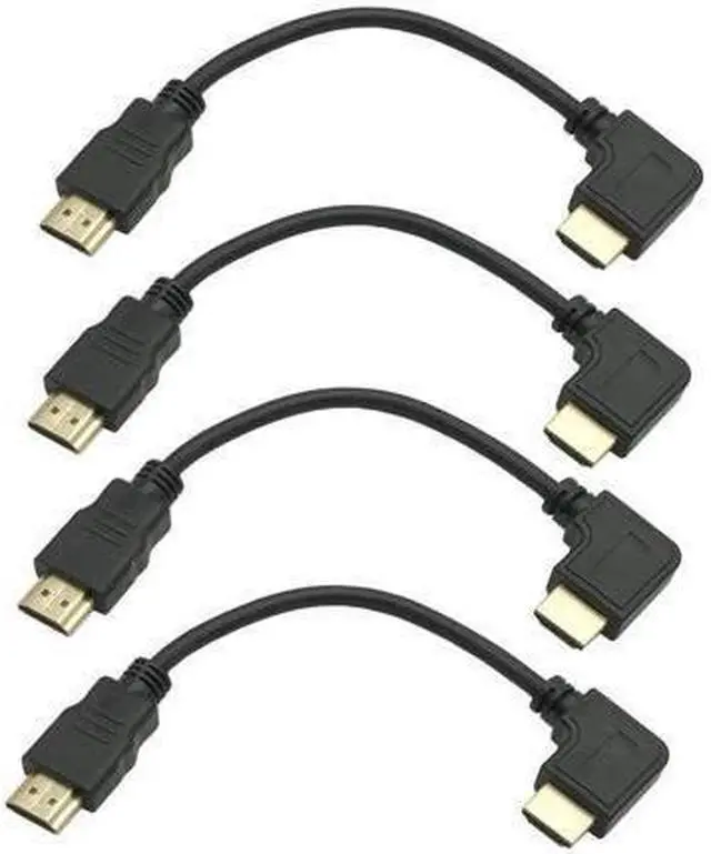 Main image of BUCIER 4Pack 8Inch 8K Ultra HD High Speed 48Gpbs HDMI Cable Short 90 Degree 8K HDMI Cable 2.1 Right Angle HDMI Male to Male 8K@60hz 4K@120hz 2K@144hz eARC HDR (8inch 8K Right Angled)