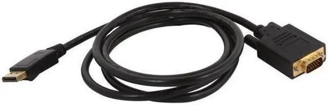 Alt view image 2 of 2 - BUCIER 6 ft. Black Display Port to VGA Cable Male to Male