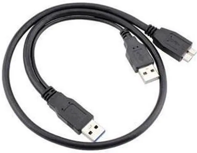 Alt view image 4 of 5 - BUCIER USB3.0 A Male to Micro USB 3.0 Y cable with Extra Power for Mobile HDD 0.5M