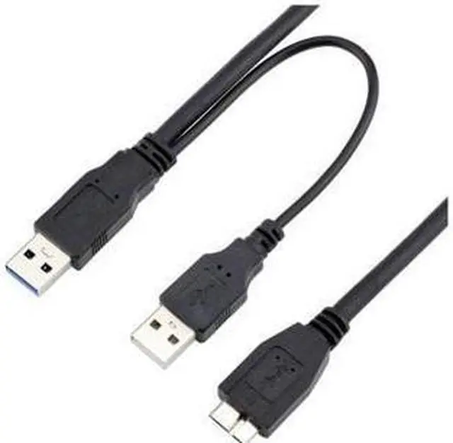 Alt view image 3 of 5 - BUCIER USB3.0 A Male to Micro USB 3.0 Y cable with Extra Power for Mobile HDD 0.5M