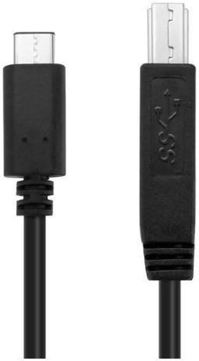 Alt view image 4 of 4 - BUCIER USB Type C (USB-C) to Type B (USB-B) Cable (3FT) Black - SuperSpeed Standard USB 3.0 Male Port with Reversible Type C Connector Design for Printer Scanner