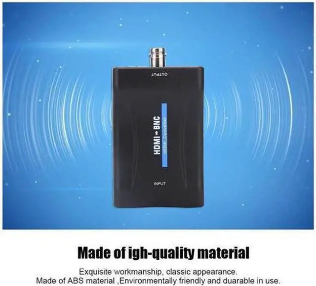 Alt view image 3 of 7 - BUCIER HDMI to BNC Converter Video Adapter, with 3.5mm Audio Output, 480i 576i Resolution, Support NTSC/PAL Format for Full HD DVD/VHS/Video Player