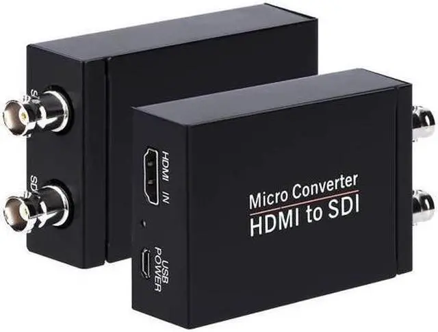 Main image of BUCIER HDMI to SDI, HDMI to SDI Converter Two SDI Output Audio Embedder Support HDMI 1.3, 3G/ HD-SDI Auto Format Detection Extender for Camera CCTV (Black)