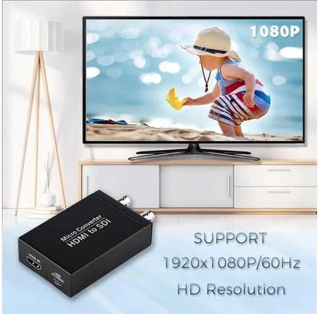 Alt view image 4 of 6 - BUCIER HDMI to SDI, HDMI to SDI Converter Two SDI Output Audio Embedder Support HDMI 1.3, 3G/ HD-SDI Auto Format Detection Extender for Camera CCTV (Black)