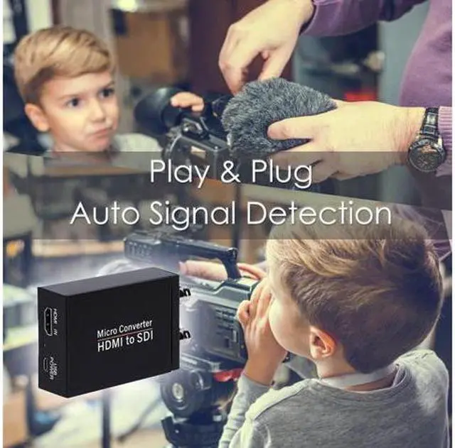 Alt view image 6 of 6 - BUCIER HDMI to SDI, HDMI to SDI Converter Two SDI Output Audio Embedder Support HDMI 1.3, 3G/ HD-SDI Auto Format Detection Extender for Camera CCTV (Black)