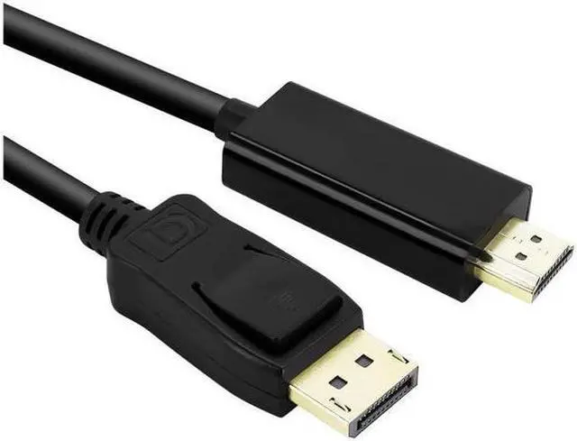 Main image of BUCIER DisplayPort to HDMI 15 Feet Gold-Plated Cable Avacon Display Port to HDMI Adapter Male to Male Black