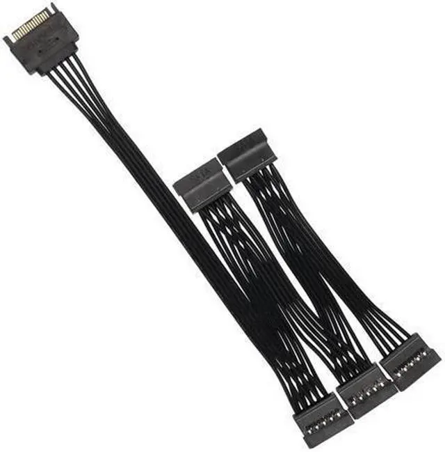 Alt view image 6 of 6 - BUCIER SATA Power Splitter Cable SATA 15 Pin Male to 5 Female Power Splitter Extension Cable Serial ATA Power Cable Splitter Hard Drive Power Cable (50cm+10cm+10cm+10cm+10cm)