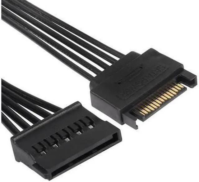 Alt view image 2 of 6 - BUCIER SATA Power Splitter Cable SATA 15 Pin Male to 5 Female Power Splitter Extension Cable Serial ATA Power Cable Splitter Hard Drive Power Cable (50cm+10cm+10cm+10cm+10cm)