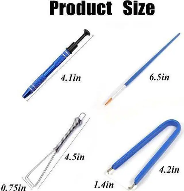 Alt view image 2 of 5 - BUCIER 4 Pieces Keyboard Lube Switch Puller Kit IC Extractor Switch Puller Key Cap Puller Fine Head Grease Brush for Disassembly of Keyboard Electronic Component(4pcs Keyboard Puller Set)