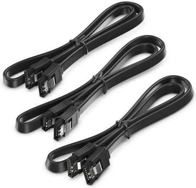 Alt view image 2 of 6 - BUCIER SATA Cable III 10 Pack 6Gbps Straight HDD SDD Data Cable with Locking Latch 16 Inch(40cm) for SATA HDD, SSD, CD Driver, CD Writer