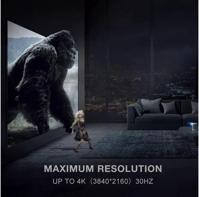 Alt view image 4 of 7 - BUCIER 10ft/3M DisplayPort to HDMI Cable, [4K UHD] Uni-Directional Nylon Braided Gold-Plated DP to HDMI Cord Display Port to HDMI Male Connector -10 Feet