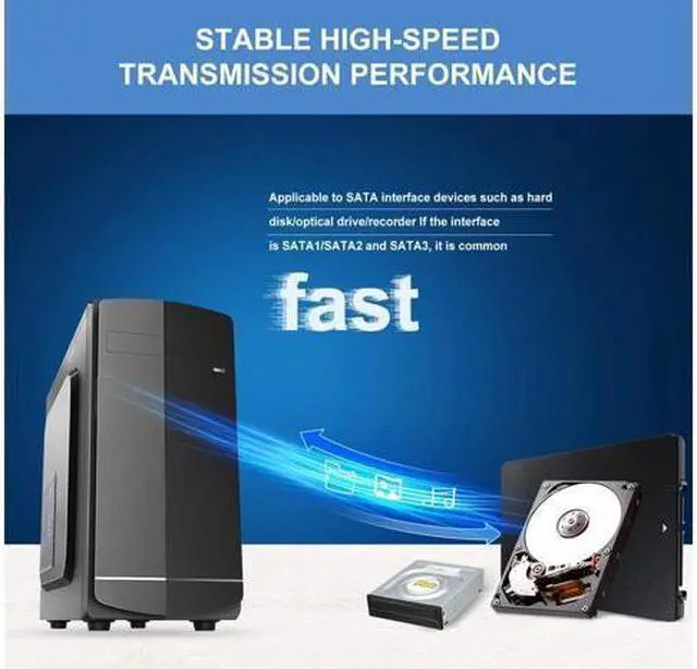 Alt view image 6 of 6 - BUCIER SATA III Cable,Nylon Braided SATA Cable III 6Gbps Straight HDD SDD Data Cable with Locking Latch 18 Inch Compatible for SATA HDD, SSD, CD Driver, CD Writer (3 Packs Black +3 Packs Blue)