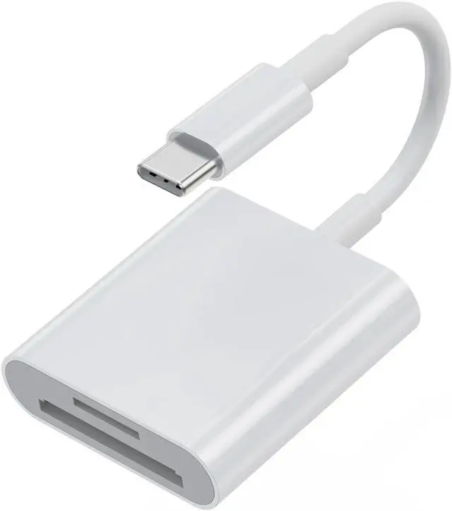Alt view image 2 of 4 - BUCIER USB C to SD Card Reader, SD/MicroSD to USB C Card Reader Adapter [Thunderbolt 3] Compatible with iPad Pro 2020/2019, MacBook Pro 2019, MacBook Air 2020, Galaxy S10/S9, Surface Book 2 and More