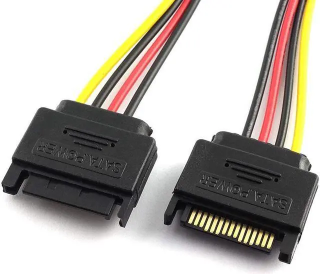 Alt view image 2 of 3 - BUCIER 3pcs SATA Male to 4pin Molex Female Power Adapter Cable Serial ATA Extension Cable for 3.5 inches HDD/SSD/SD ROM (20cm)