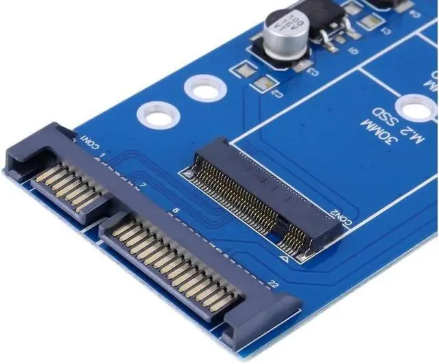 Alt view image 2 of 5 - BUCIER Speed M2 NGFF ssd SATA3 SSDs Turn Sata Adapter Expansion Card Adapter SATA to NGFF -capacity -power