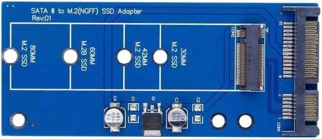 Alt view image 5 of 5 - BUCIER Speed M2 NGFF ssd SATA3 SSDs Turn Sata Adapter Expansion Card Adapter SATA to NGFF -capacity -power