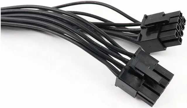 Alt view image 3 of 6 - BUCIER PCI express 8pin to Dual 6+2Pin Power supply Cable PCIe 8 Pin 1 to 2 Spliter For  CX850M CX750M CX600M CX500M CX430M PSU