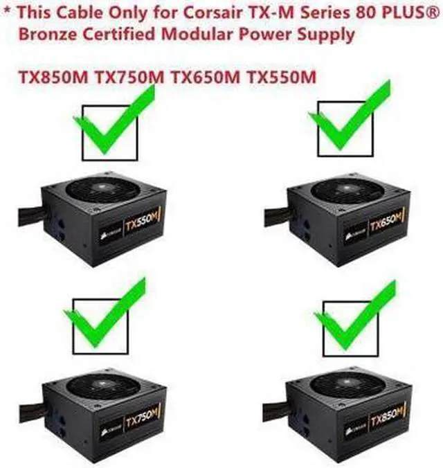 Alt view image 3 of 3 - BUCIER PCIe 6Pin to 3 SATA 15Pin SSD Power Supply Cable For  SF450 SF600 SF750 SFX Full Modular ATX Power Supply Unit PSU 18AWG