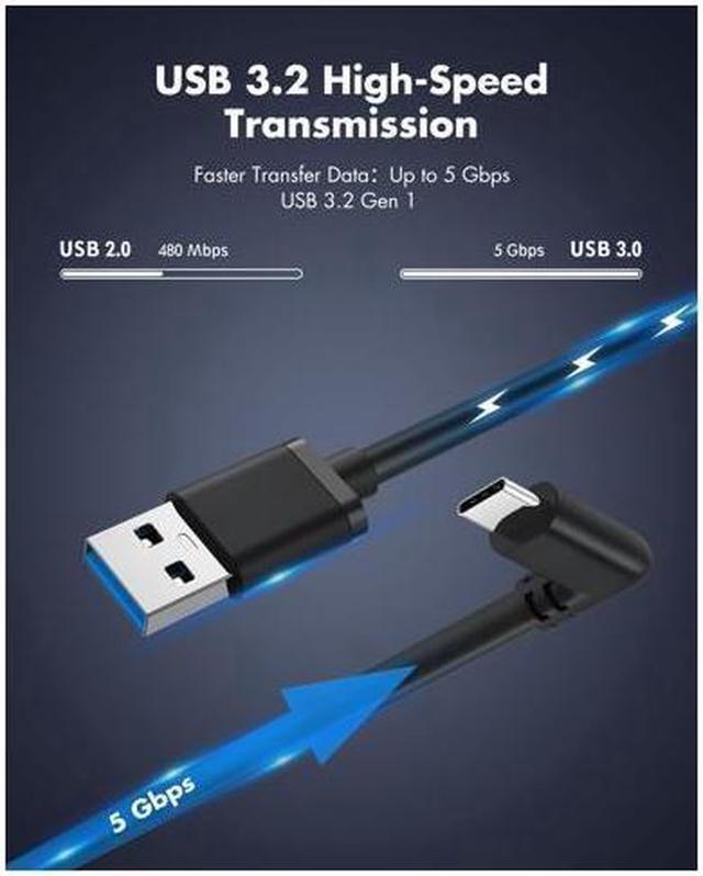 Alt view image 4 of 7 - BUCIER KIWI design Link Cable for Oculus Quest 2, 10 Feet/3 Meters High-Speed Data Transfer USB C 3.2 Gen1 Cable to a Gaming PC, Black