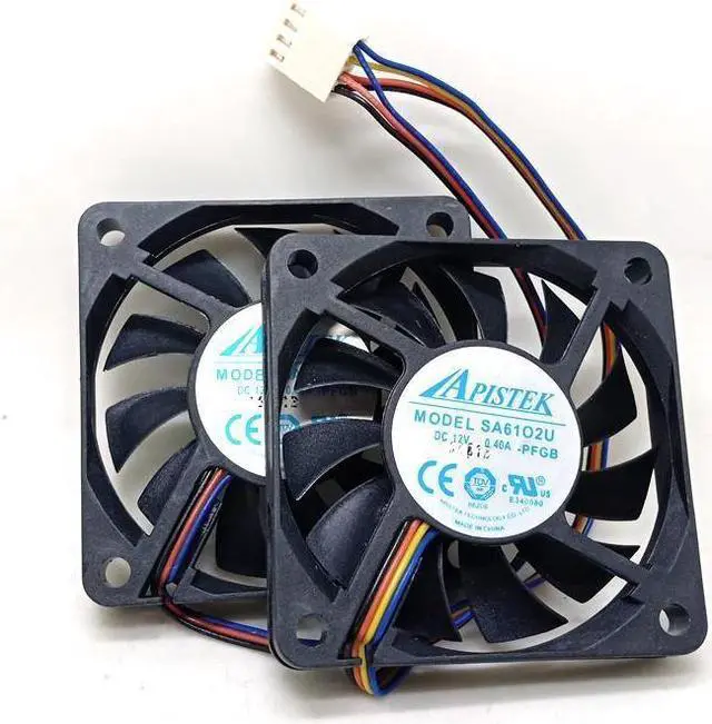 Main image of BUCIER 2pcs/pair APISTEK 6cm 6010 SA6102U Ultra-thin Display Card PWM Temperature Controlled Heat Dissipation cooling Fan