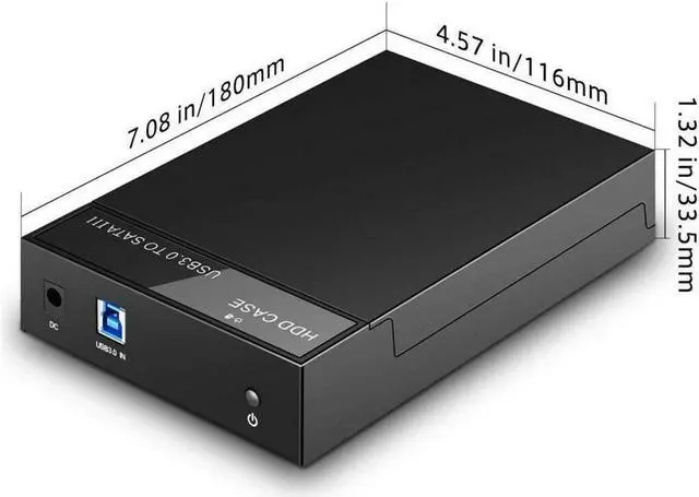 Alt view image 2 of 7 - BUCIER 2.5"/3.5'' Hard Drive External Enclosure SATA to USB 3.0 HDD Docking Station