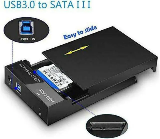 Alt view image 3 of 7 - BUCIER 2.5"/3.5'' Hard Drive External Enclosure SATA to USB 3.0 HDD Docking Station