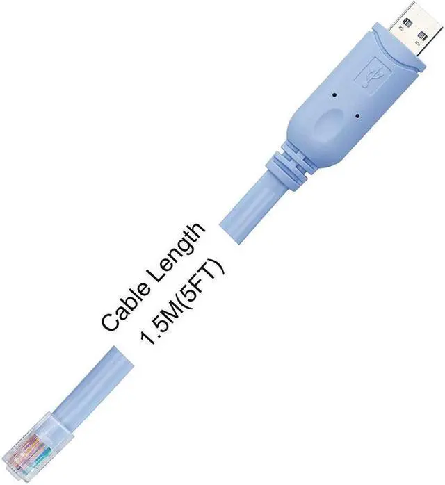 Alt view image 6 of 6 - BUCIER USB to RJ45 Console Cable,5FT(1.5M) USB A Male to RJ45 Male  for Routers, Switches,Serves and More,FTDI  Console Cable