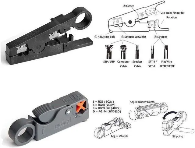 Alt view image 5 of 6 - BUCIER Network Tool Kits Professional- Net Computer Maintenance LAN Cable Tester 9 in 1 Repair Tools,8P8C RJ45 Connectors,Cable Tester,Screwdriver,Crimp Pliers,stripping pliers Tool Set