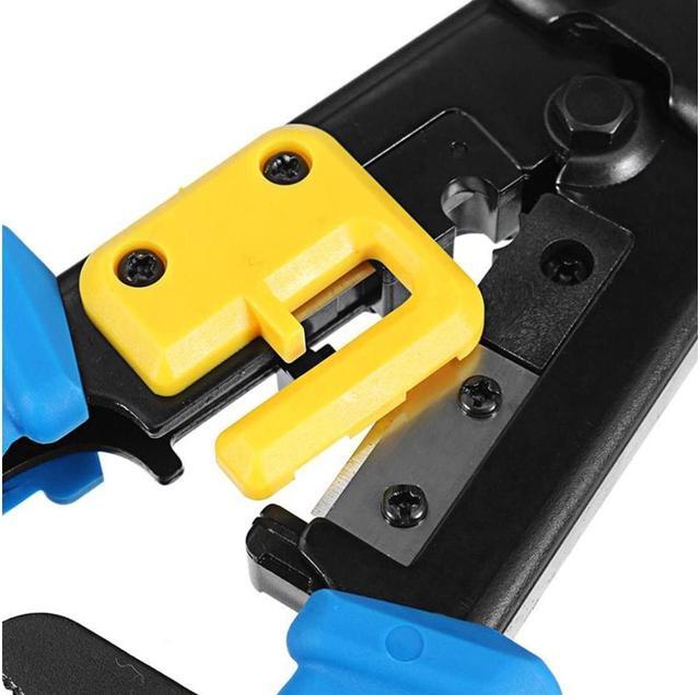 Alt view image 3 of 4 - BUCIER RJ45 Crimp Tool 6P 8P Multi-function Cable Cutter Pass Through Crimper Ethernet Cable Connector Crimping Tool Ratcheting Hand Tools Bonus CAT6 Connector 20 Pack