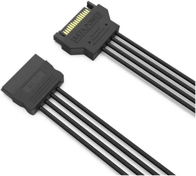 Alt view image 2 of 6 - BUCIER 3 Pack SATA Power Extension Cable 3Pack 15 Pin SATA Male to Female Extender Power Adapter Cable for Serial ATA Hard Drives, SATA HDD, SSD, CD Driver, CD Writer, CD ROM Drives 18 Inch(50cm)