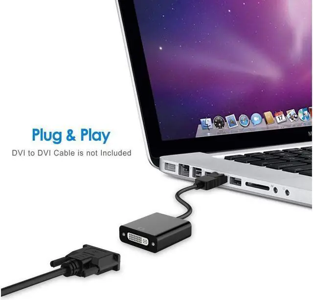 Alt view image 4 of 7 - BUCIER DisplayPort to DVI DVI-D Adapter Display Port to DVI Converter DP to DVI Adapter Male to Female Black Compatible for Lenovo Dell HP and Other Brand