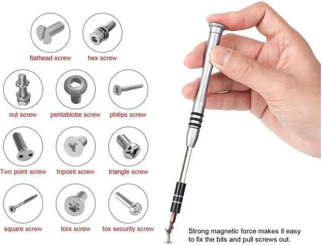 Alt view image 4 of 7 - BUCIER Precision Screwdriver Set Professional Electronics Repair Tool Kit 60 in 1 Magnetic Screwdriver Bits for PC, With Anti Static Wrist Band